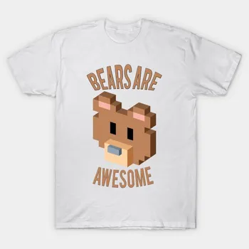 Футболка женская Bears Are Awesome Harajuku Print Kawaii футболка летняя женская футболка с коротким рукавом топ футболка S розовый