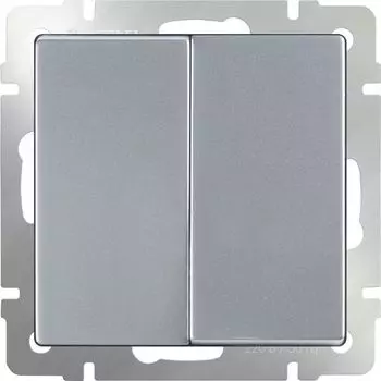 Выключатель WERKEL двухклавишный WL06-SW-2G серебро