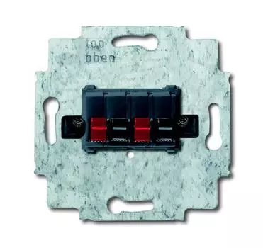 0230-0-0404 (0248/05-101), Розетка для громкоговор.,4-р.,чёрный, ABB