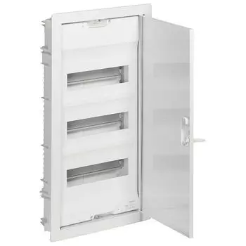 001433 Щит встраиваемый Nedbox - с плоской металлической дверью цвет RAL 9010 - 3 рейки - 36+6 модулей Nedbox Legrand