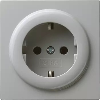 018842 Розетка с заземляющими контактами 16А/250В Серый Gira S-color