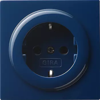 018846 Розетка с заземляющими контактами 16А/250В Синий Gira S-color