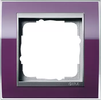 0211756 Рамка Event Clear Фиолетовый / Алюминий 1-постовая Gira