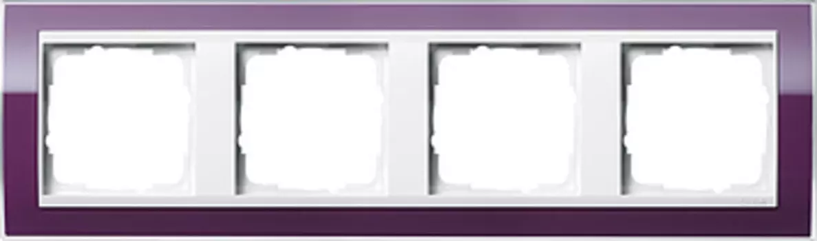 0214753 Рамка Event Clear Фиолетовый / Белый 4-постовая Gira