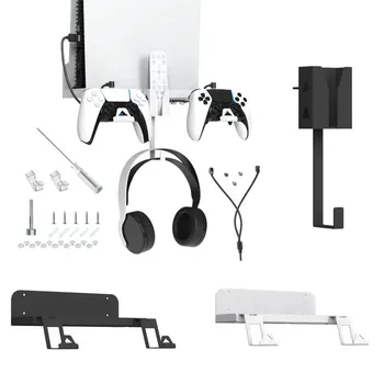Настенный кронштейн для хранения для PS5, подставка, компактный держатель геймпада для Playstation 5, Аксессуары для PS игровой консоли/гарнитуры