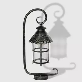 Светильник садовый Amber Lamp 8732B напольный IP23 E27 100Вт, черное серебро