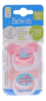 Пустышка с колпачком PreVent Pacifiers Butterfly PV12302 (0-6 мес, 2шт)