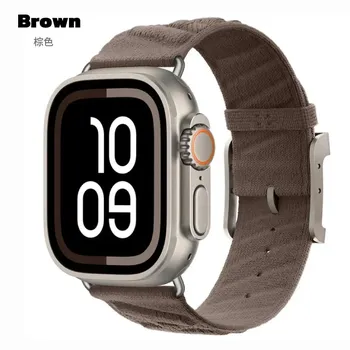 Нейлоновый спортивный ремешок для Apple Watch 45 мм 44 мм 49 мм 46 мм 38 40 41 42 мм для iwatch Series 10 9 8 7 6 SE Ultra 2/1 ремешок на запястье 38mm 40mm 41mm чёрный