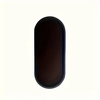 1 шт. Овальный силиконовый поднос для ванной комнаты 9,84 дюйма (приблизительно. 25см) Гибкая кухонная мыльница темно-серого