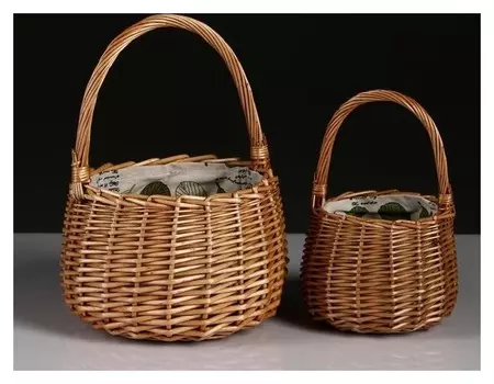 Корзина 16х16х14hhх26.5hhх15х15b см, 11х11х10.5hх21hhх10х10 см, ива
