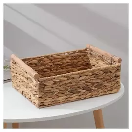 Корзина для хранения доляна«Рита», плетёная, 35×24×13 см