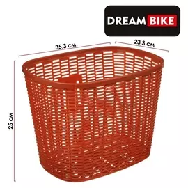 Корзина Dream Bike, без крепления, цвет коричневый