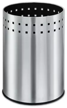 Корзина металлическая для мусора Лайма "Bionic", 12 л, матовая, перфорированная, несгораемая