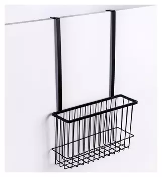 Корзина подвесная доляна, 39,5×26×8 см, цвет чёрный