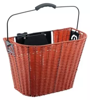 Корзина съёмная Jl-262 сталь/пластик, цвет чёрный/коричневый