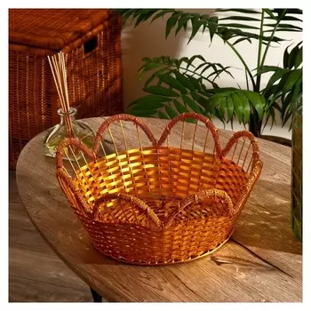 Корзинка для фруктов "Инам" алюминий, 32х32х13 см