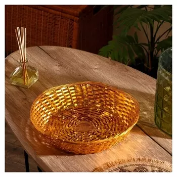 Корзинка для фруктов "Самира" алюминий, 31х31х7 см