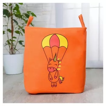 Корзинка для игрушек прямоугольная "Единорог"