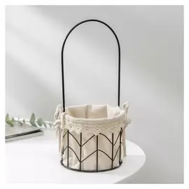 Корзинка для мелочей доляна «Бохо», 11×25 см, цвет чёрный