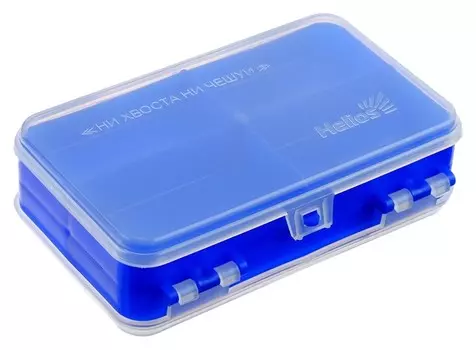 Коробочка для оснастки Helios двухсторонняя, 14 × 8 × 4 см, цвет синий