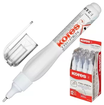 Корректирующая ручка 10мл Kores Tri Pen, металлический наконечник