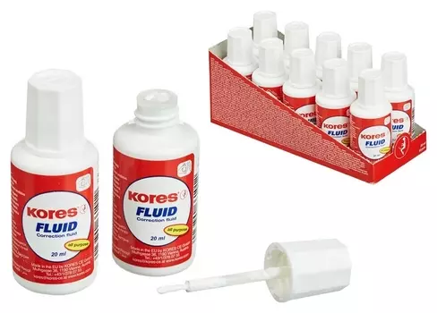 Корректирующая жидкость Kores Fluid 20мл на быстросохн осн, кисточка66118
