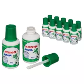 Корректирующая жидкость Kores Soft Tip Aqua 25мл на водной осн, аппликатор
