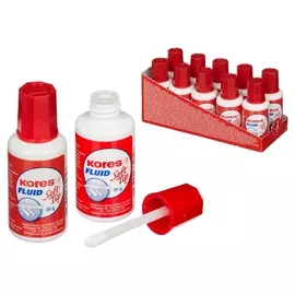 Корректирующая жидкость Kores Soft Tip Fluid 25мл на быстросохн осн, апплик