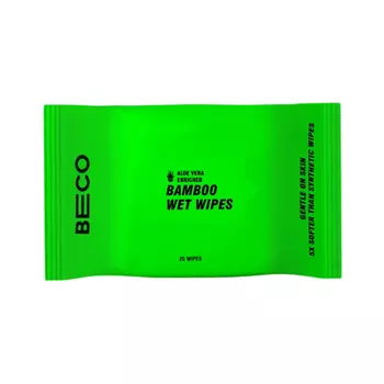 Бамбуковые влажные салфетки (25 шт), Bamboo Wet Wipes, произв. Beco
