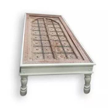 Белый деревянный стол (200 x 100 x 55 см), White Wooden Table