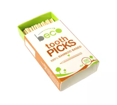 Бамбуковые зубочистки (100 шт), Bamboo Toothpicks, произв. Beco