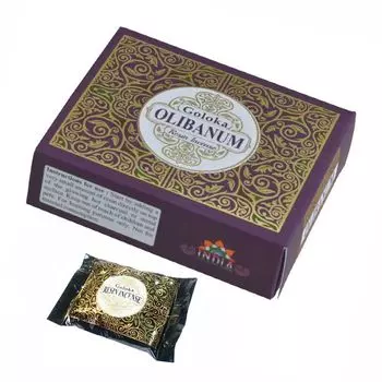 Ароматическая смола Олибанум (12 пак, 50 г), Olibanum Resin Incense, произв. Goloka