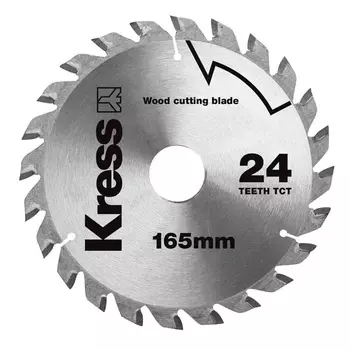 Диск твердосплавный по дереву KRESS 24T TCT 165 мм (KA8208)