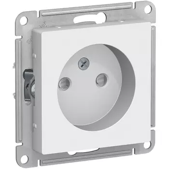 Розетка без заземления со шторками (белый) Systeme Electric AtlasDesign ATN000149