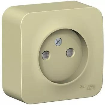 Розетка без заземления со шторками (бежевый) Systeme Electric Blanca BLNRA001117