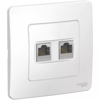 Розетка двойная Ethernet RJ-45 (белый) Systeme Electric Blanca BLNIS045451