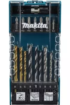 Набор свёрл и бит Makita 17 шт. D-74887