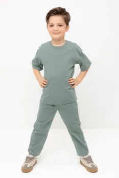Брюки для мальчиков CROCKID, КР 400612, цвет - зеленый