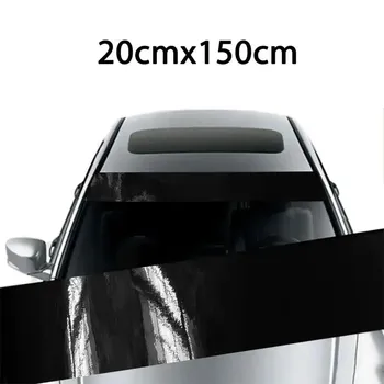20 см x 150 см тонировочная пленка для лобового стекла автомобиля черная солнцезащитная пленка анти-УФ солнцезащитный козырек для автомобиля солнцезащитная наклейка пленка