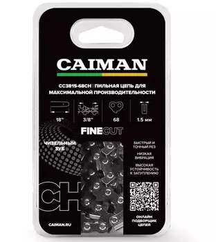 Цепь пильная Caiman 18", 3/8", 1,5мм, 68 звеньев, чизель CC3815-68CH