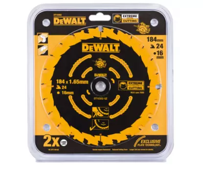 Диск пильный по дереву DeWalt 184/16 1.65 24 WZ +18° DT10302-QZ