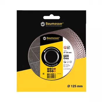 Диск алмазный Baumesser Pro Gres 1A1R 125*2,0*8/20*22,23 91315538010