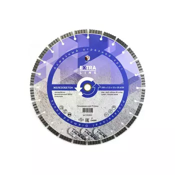 Диск алмазный Diam Extra Line Железобетон 350*3,2*12*25,4/20 железобетон, высокопрочный бетон, огнеупор, клинкер 000600