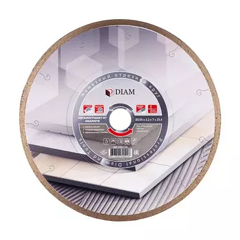 Диск алмазный Diam Керамогранит-ST GRAPHITE Extra Line 1A1R 230*1,2*7*25,4 000726