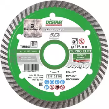 Диск алмазный Distar Elite Turbo 1A1R 115*2,2*8*22,23 10115023009