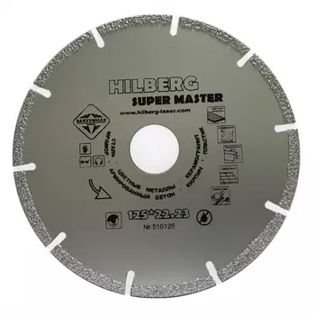 Диск алмазный Hilberg Super Ceramic Flange 125*28/3*M14 HM514