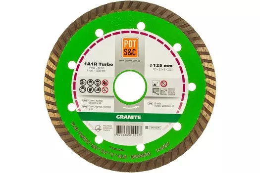 Диск алмазный PDT Turbo Granite 1A1R 125*2,2*8*22.2 810200TGRu
