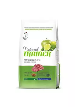 TRAINER Natural Adult Maxi Корм сух. с говядиной и рисом д/собак круп.пород 3кг