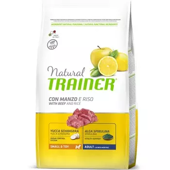 TRAINER Natural Adult Mini Корм сух.гов,женьшень,рис д/собак мелк.пород 800г