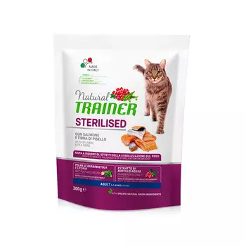 TRAINER Natural Adult Sterilised Корм сух.лосось д/стерил.кошек 1,5кг